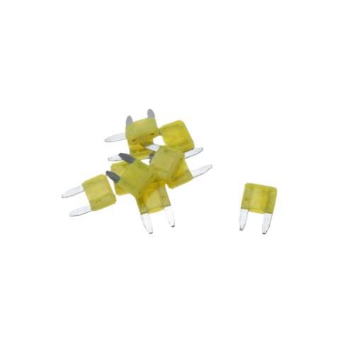Bezpiecznik Płytkowy Mini 20A Z Diodą Led 10Szt