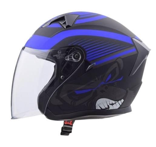 Kask Otwarty Typ Jk528 Czarno NiebMat Xl Awina - zdjęcie 4
