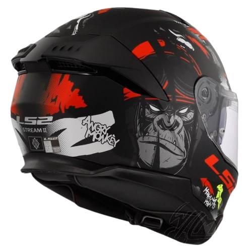 Kask Ls2 Ff808 Stream Ii Angry Monkey B.red-06 Xs - zdjęcie 3
