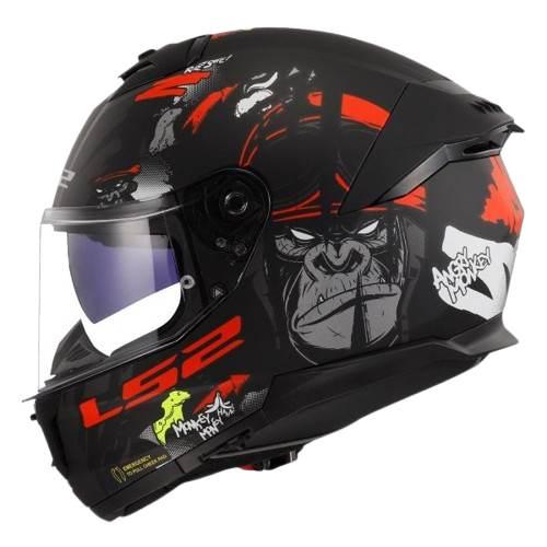 Kask Ls2 Ff808 Stream Ii Angry Monkey B.red-06 Xs - zdjęcie 5