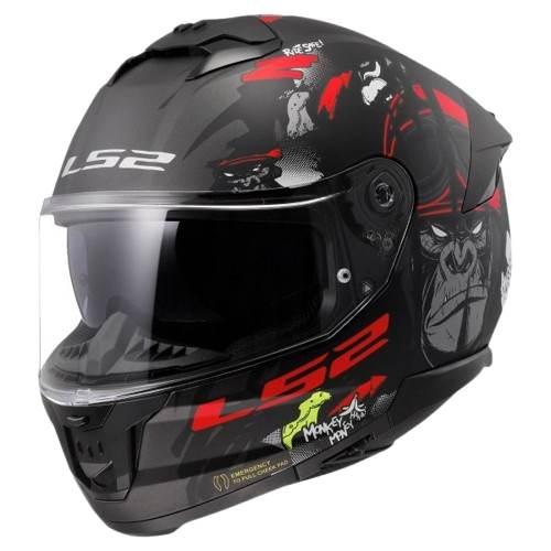 Kask Ls2 Ff808 Stream Ii Angry Monkey B.red-06 3Xl