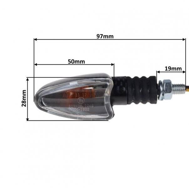 Kierunkowskaz Owal Jasna Carbon Prawy P12V23W Ec - zdjęcie 3