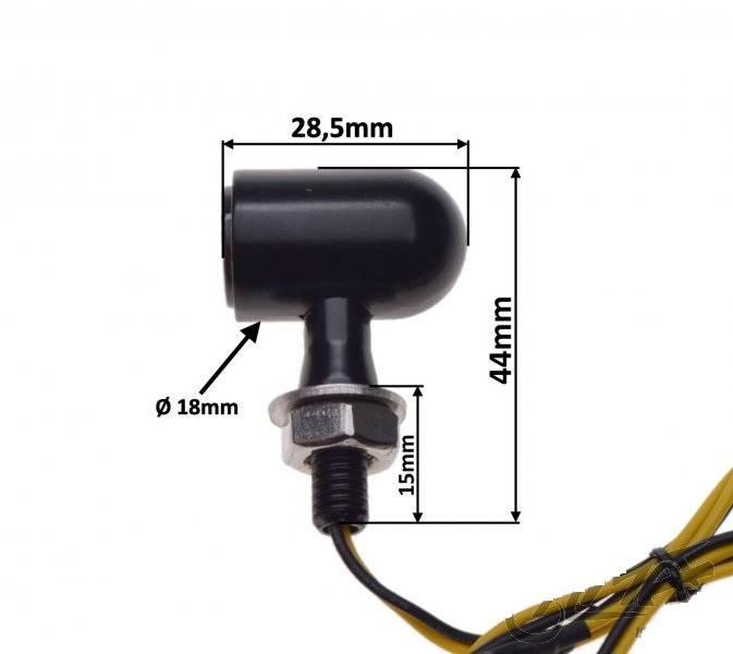 Kierunkowskaz Mini Czarny Diody Led | AM1493 - zdjęcie 4