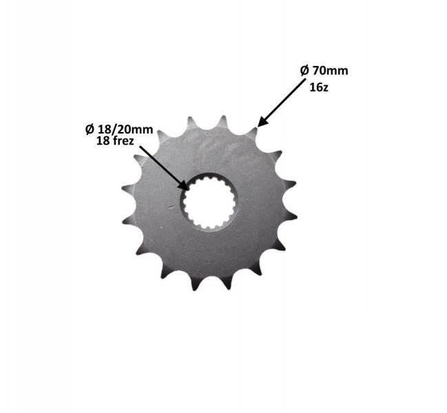 Zębatka Przód Zdawcza 16Z 428 Do Suzuki Gn125 - zdjęcie 2