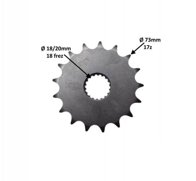 Zębatka Przód Zdawcza 17Z 428 Do Suzuki Gn125 - zdjęcie 2