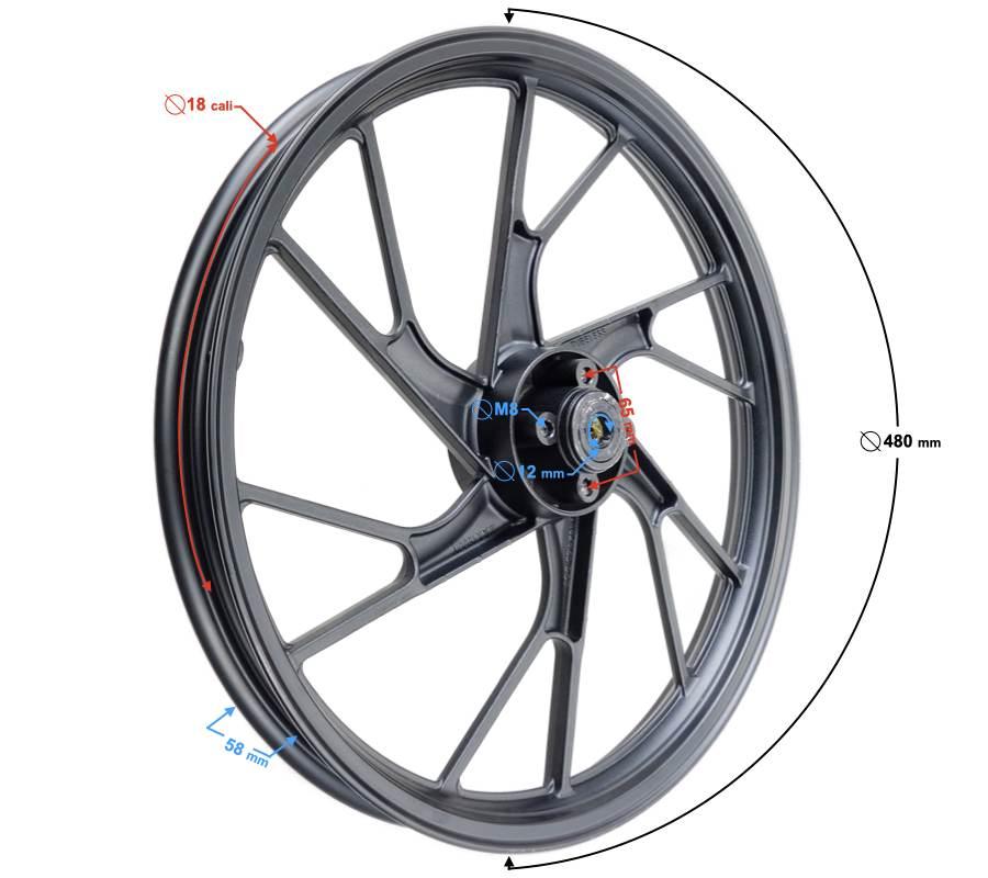 Felga przednia 18-1,60 sprint 2 | FELTIA132
