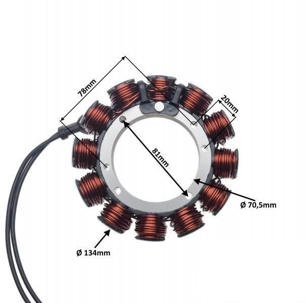 Stator 12 Cewek Do Harley Davidson 29987-99B - zdjęcie 2