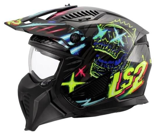 Kask Ls2 Of606 Drifter Rayz Black Blue-06 Xl - zdjęcie 2