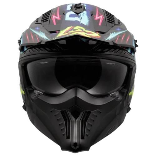 Kask Ls2 Of606 Drifter Rayz Black Blue-06 Xl - zdjęcie 3