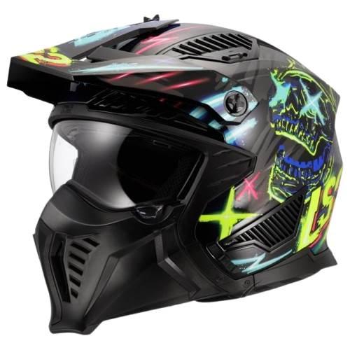 Kask Ls2 Of606 Drifter Rayz Black Blue-06 Xl