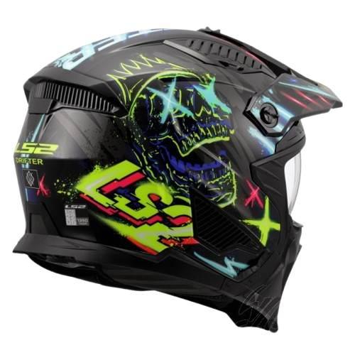 Kask Ls2 Of606 Drifter Rayz Black Blue-06 Xl - zdjęcie 5
