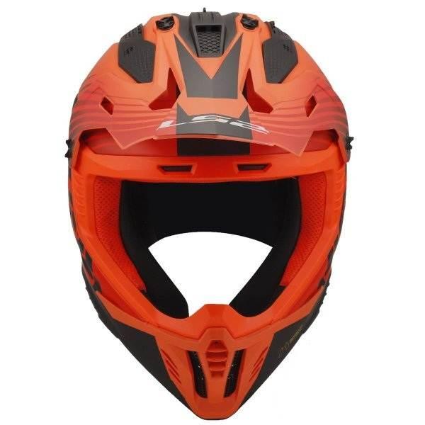 Kask Ls2 Mx708 Fast Ii Duck Matt Orange Red Xs - zdjęcie 3