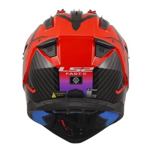 Kask Ls2 Mx708 Fast Ii Wash Gloss Red 3Xl - zdjęcie 4