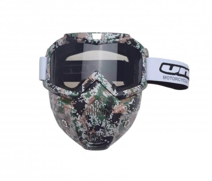 Gogle Z Maską Szyba Ciemna Model No.02 655 Unit - zdjęcie 2