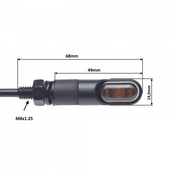 Kierunkowskaz Mini Czarny Diody Led | AM1490 - zdjęcie 4