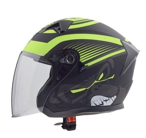 Kask Otwarty Typ Jk528 Czarno Żółty Mat M Awina - zdjęcie 2