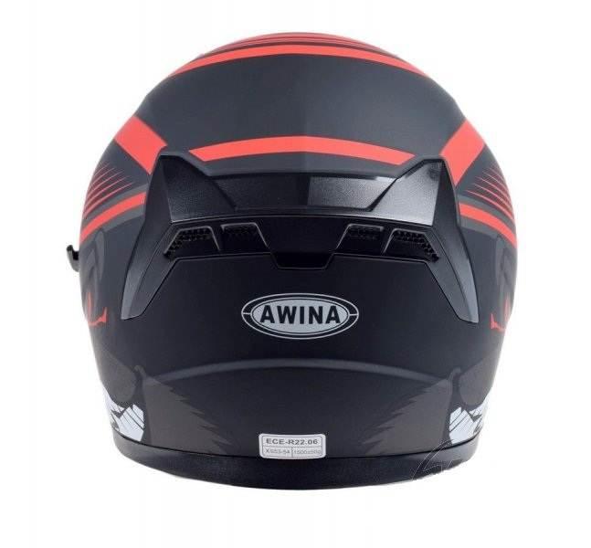 Kask Otwarty Typ Jk528 Czarno Czerwony Mat S Awina - zdjęcie 4