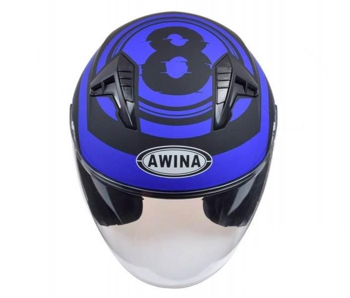 Kask Otwarty Typ Jk528 Czarno NiebMat L Awina - zdjęcie 3