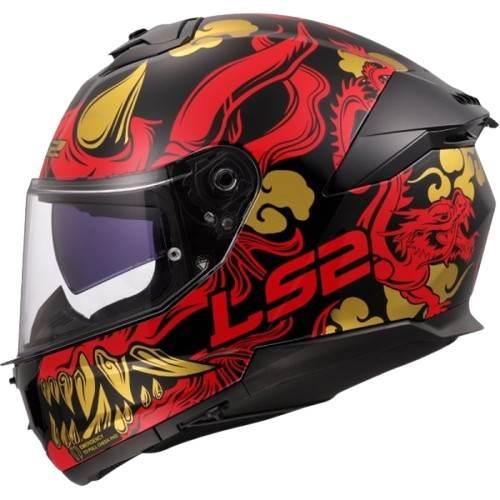 Kask Ls2 Ff808 Stream Ii Drako Black Red-06 Xs - zdjęcie 2