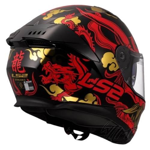 Kask Ls2 Ff808 Stream Ii Drako Black Red-06 Xs - zdjęcie 4