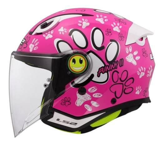 Kask Ls2 Of622 Funny Ii Paws Pink S | AK3662222463 - zdjęcie 2