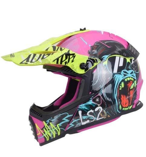 Kask Ls2 Mx437 Fast Ii Mini Gorilla Purple-06 M