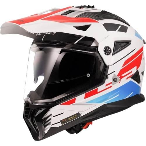 Kask Ls2 Mx702 Pioneer Ii Namib White Blue Red Xl