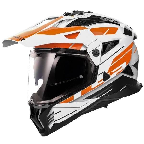 Kask Ls2 Mx702 Pioneer Ii Namib White Orange Xl