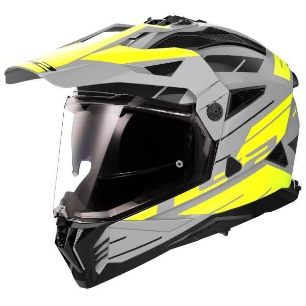 Kask Ls2 Mx702 Pioneer Ii Namib M.grey H-V Yel S