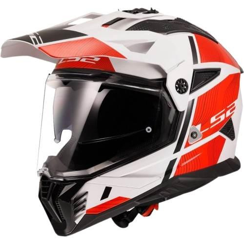 Kask Ls2 Mx702 Pioneer Ii Hill White Red Xs