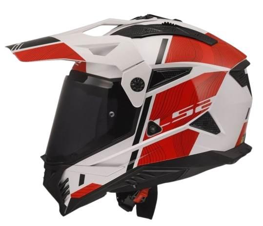 Kask Ls2 Mx702 Pioneer Ii Hill White Red L - zdjęcie 2