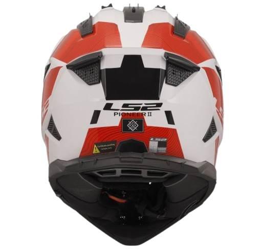 Kask Ls2 Mx702 Pioneer Ii Hill White Red Xxl - zdjęcie 4