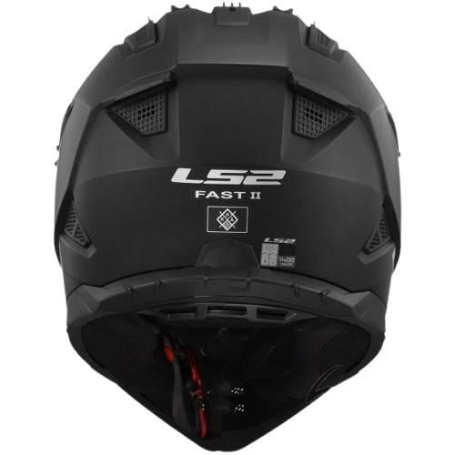 Kask Ls2 Mx708 Fast Ii Solid Matt Black Xs - zdjęcie 4