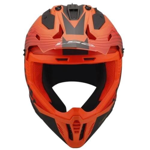 Kask Ls2 Mx708 Fast Ii Duck Matt Orange Red M - zdjęcie 3