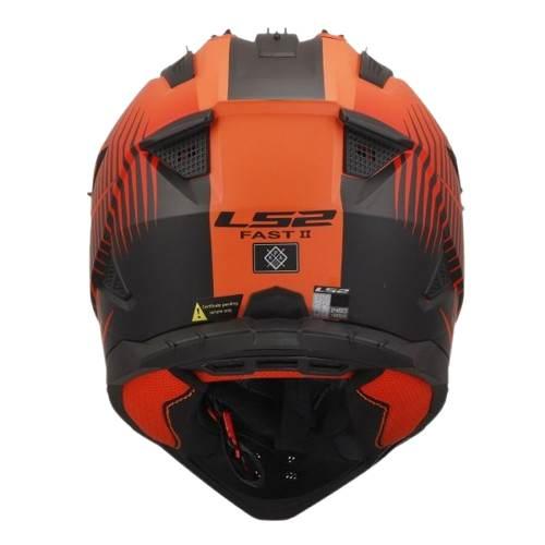 Kask Ls2 Mx708 Fast Ii Duck Matt Orange Red L - zdjęcie 4