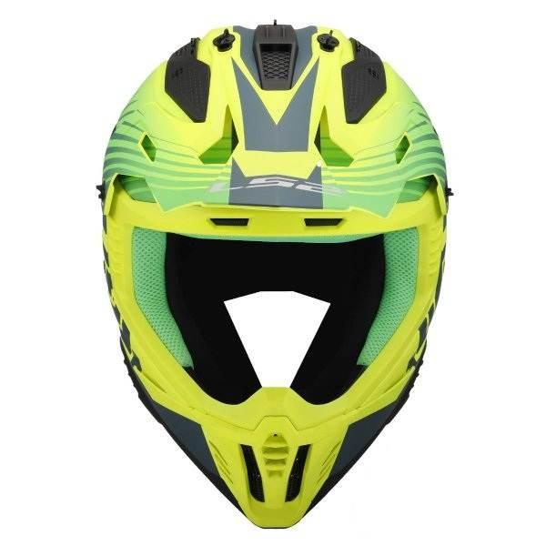 Kask Ls2 Mx708 Fast Ii Duck Matt H-V Green Yel L - zdjęcie 3