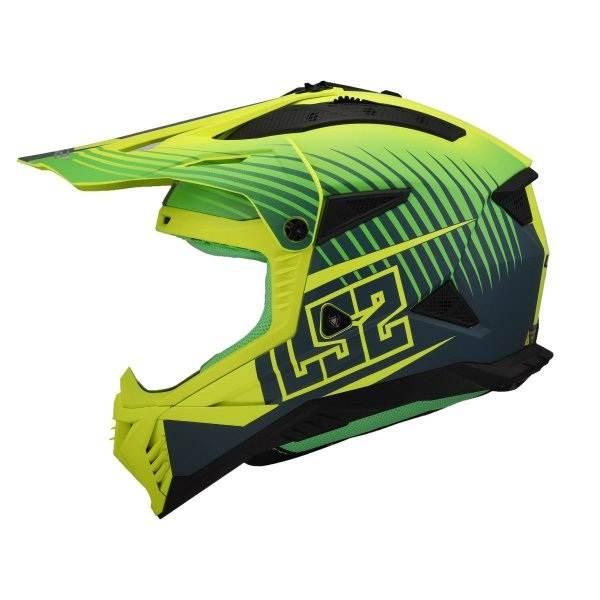 Kask Ls2 Mx708 Fast Ii Duck Matt H-V Green Yel Xl - zdjęcie 2