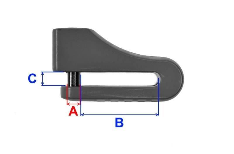 Blokada tarczy z alarmem wersja on/off chrom - zdjęcie 3