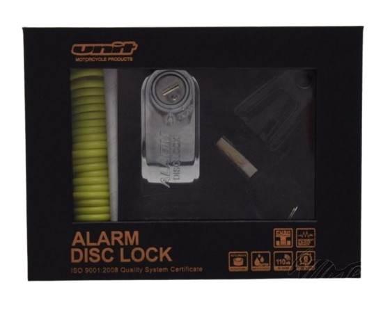 Blokada tarczy z alarmem wersja on/off chrom - zdjęcie 2