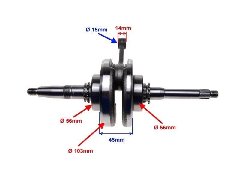 Wał korbowy cpi gtx 125 4t | CGX0001 - zdjęcie 3