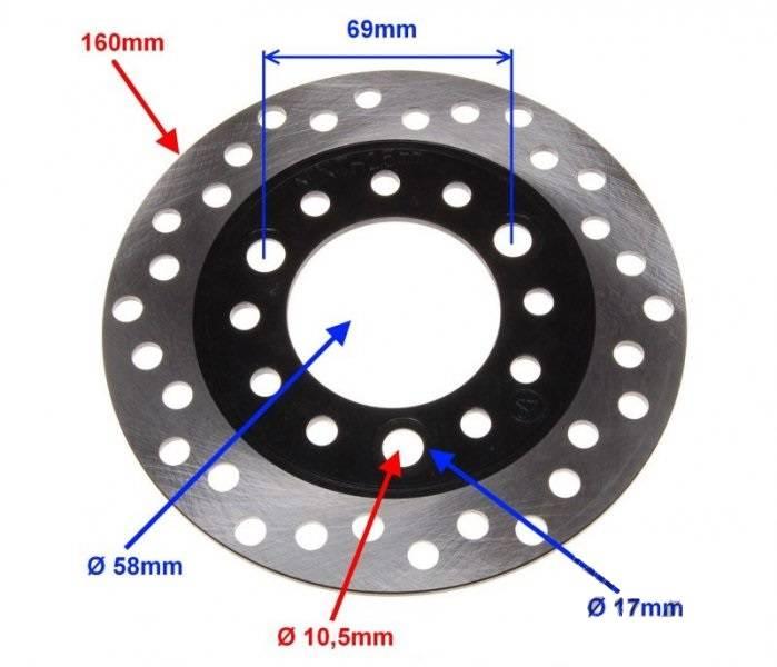 Tarcza hamulca przód wersja a 160mm | ZB4141 - zdjęcie 2
