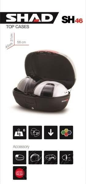 Kufer shad sh46 czarny | KSHD0B46200 - zdjęcie 2