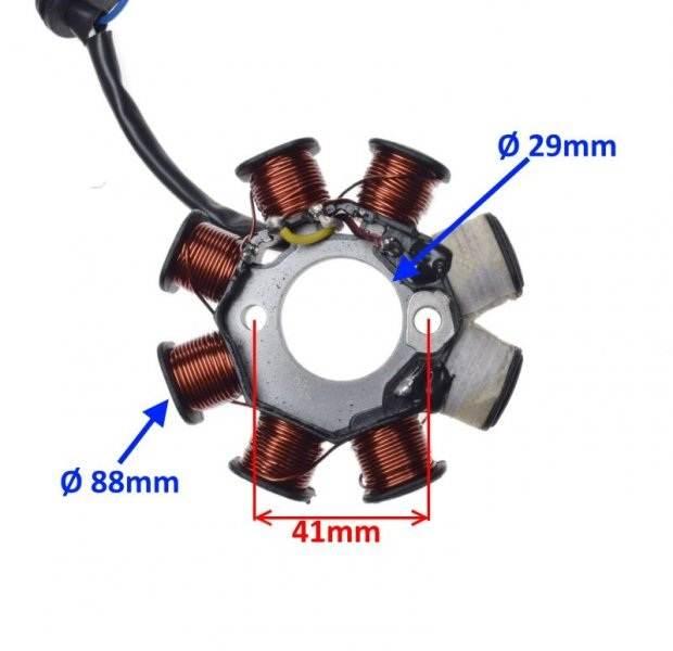 Stator iskrownik 8 cewek 4 przewody 4t | ZD20012B - zdjęcie 2