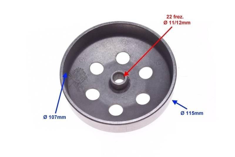 Dzwon sprzęgła yamaha mbk booster 107 mm - zdjęcie 2