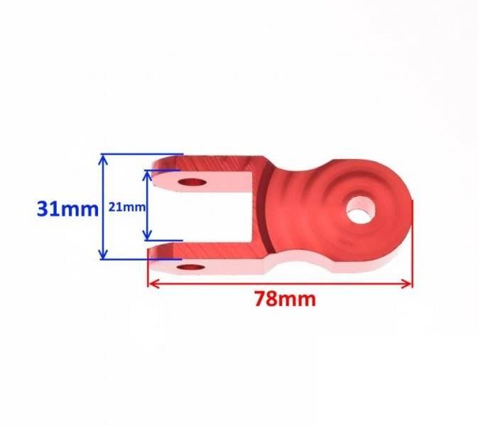 Przedłużka amortyzatora-adapter fi 8 czerwona - zdjęcie 3