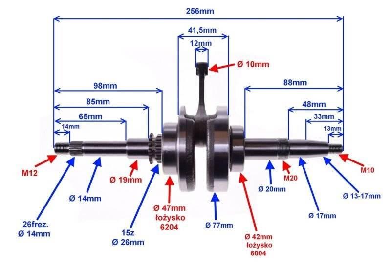 Wał korbowy sym orbit 50 4t cn | AY2601B - zdjęcie 5