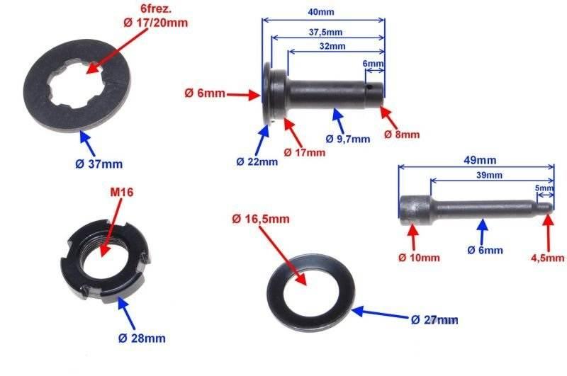 Zestaw montażowy sprzęgła silnik 156fmi | FM0103 - zdjęcie 2