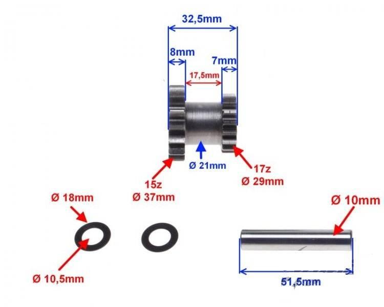 Koło pośrednie rozrusznika małe silnik 156fmi - zdjęcie 2