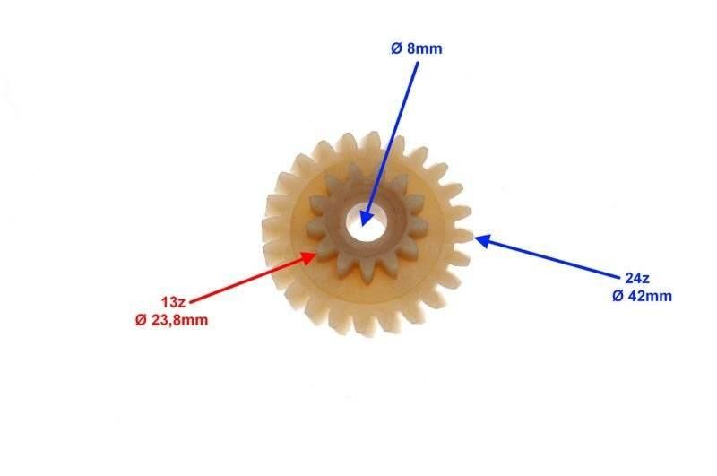 Koło napędu dozownika oleju pośrednie podwójne am6 - zdjęcie 2