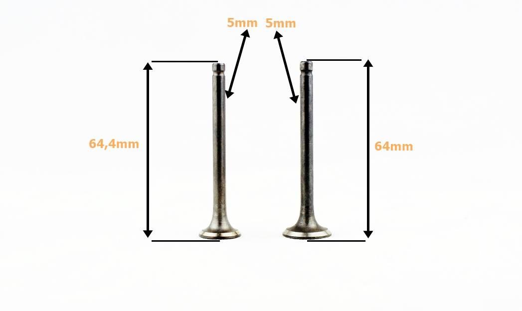 Zawór Ssący I Wydechowy 50ccm Minichopper Dł.64mm MotoGeneric - zdjęcie 2